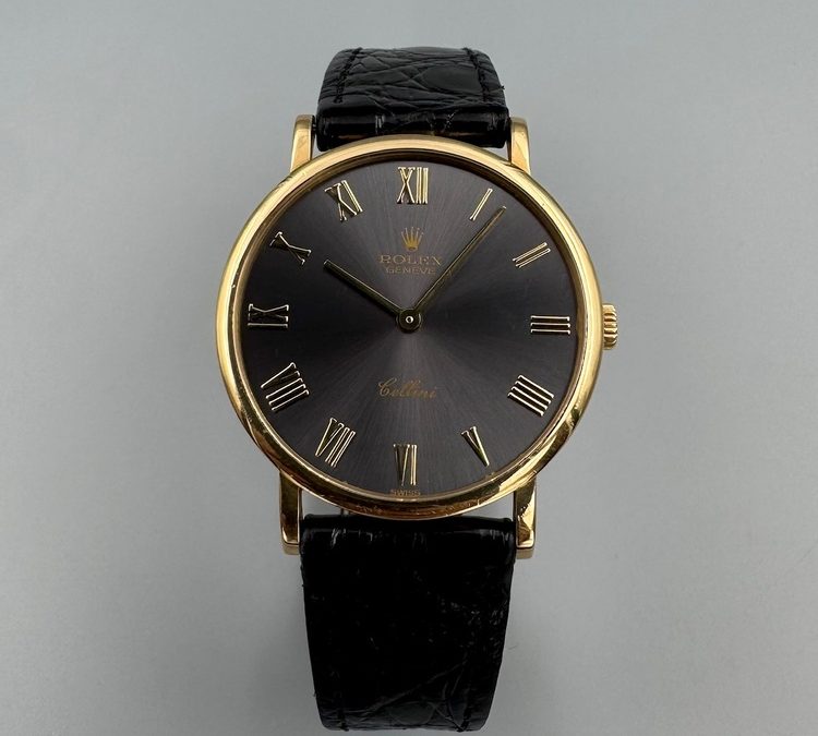 Rolex Cellini 5112 grey dial yellow gold 1995