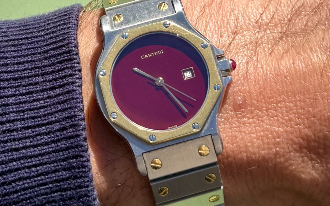 Cartier Santos 2966 Burgundy automatic