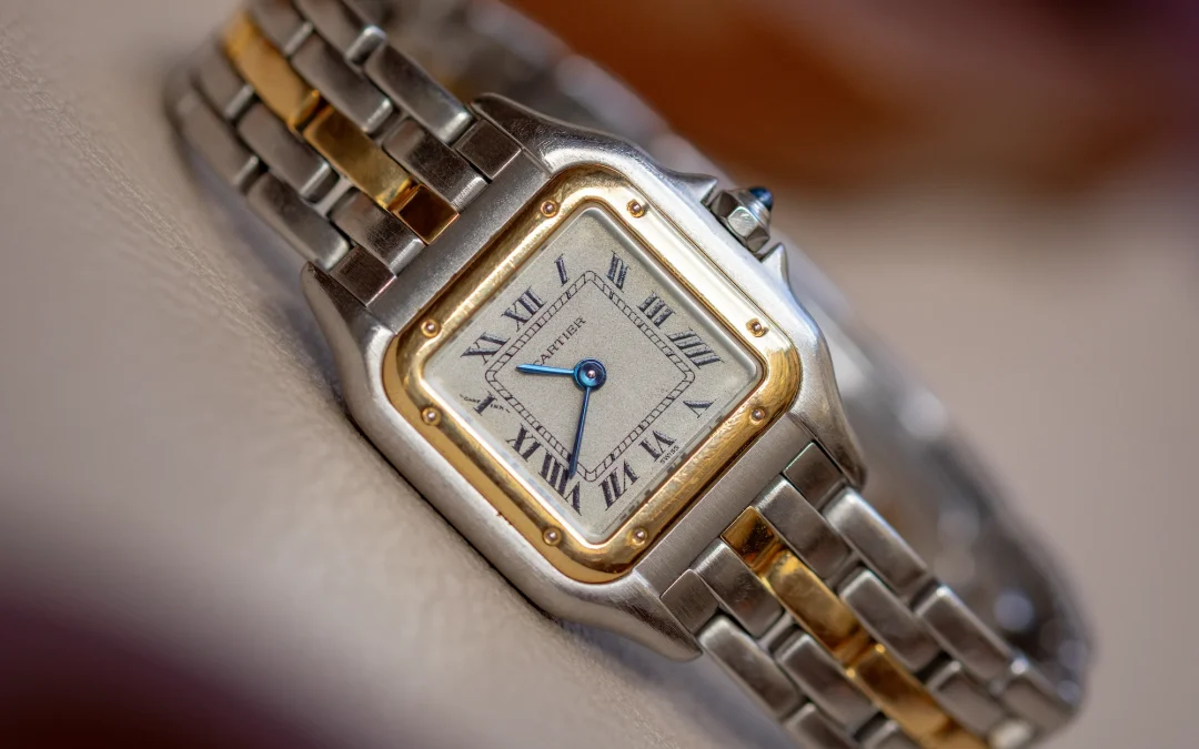 rare cartier panthere small vintage full set lady chronovetic